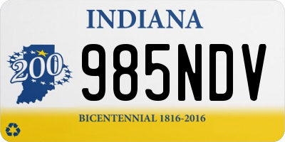 IN license plate 985NDV