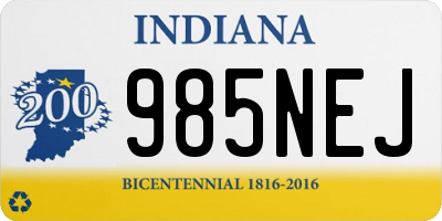 IN license plate 985NEJ