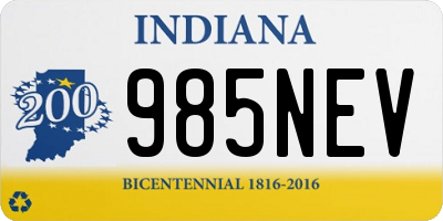 IN license plate 985NEV