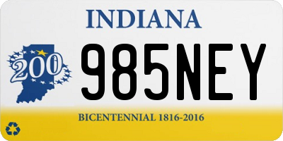 IN license plate 985NEY
