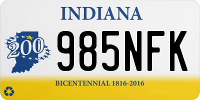 IN license plate 985NFK