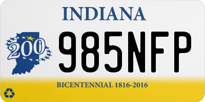 IN license plate 985NFP