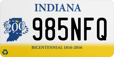 IN license plate 985NFQ