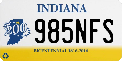 IN license plate 985NFS