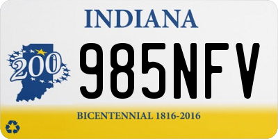 IN license plate 985NFV