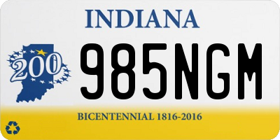 IN license plate 985NGM