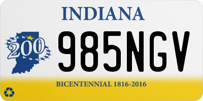 IN license plate 985NGV