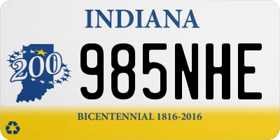 IN license plate 985NHE
