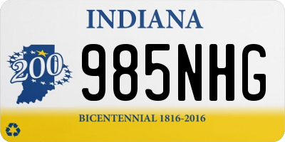 IN license plate 985NHG