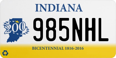 IN license plate 985NHL