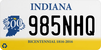 IN license plate 985NHQ