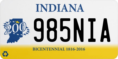 IN license plate 985NIA