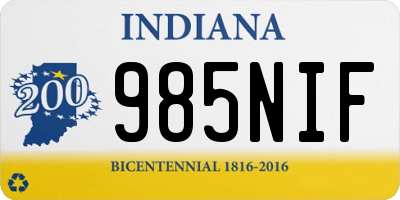 IN license plate 985NIF