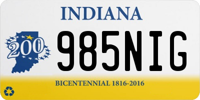 IN license plate 985NIG
