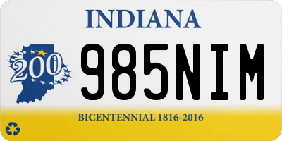 IN license plate 985NIM