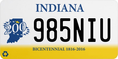 IN license plate 985NIU