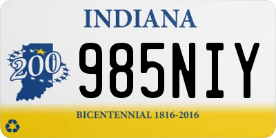 IN license plate 985NIY