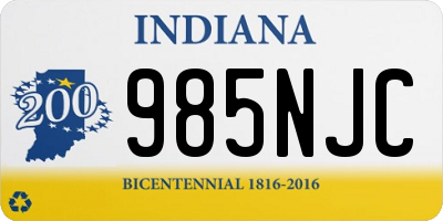 IN license plate 985NJC
