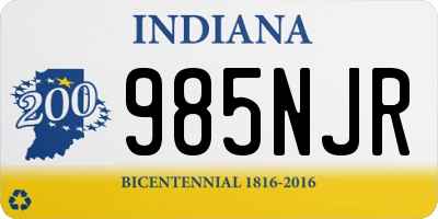 IN license plate 985NJR