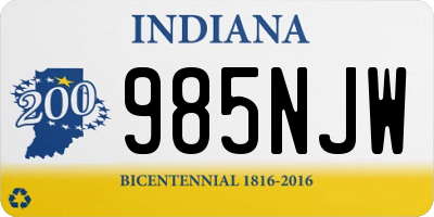 IN license plate 985NJW