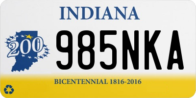 IN license plate 985NKA