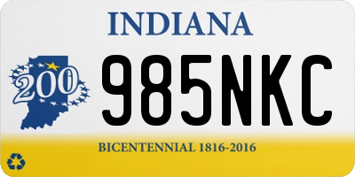 IN license plate 985NKC