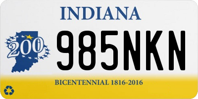 IN license plate 985NKN