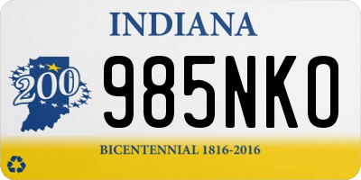 IN license plate 985NKO