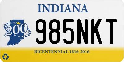 IN license plate 985NKT