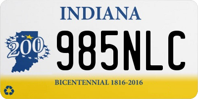 IN license plate 985NLC