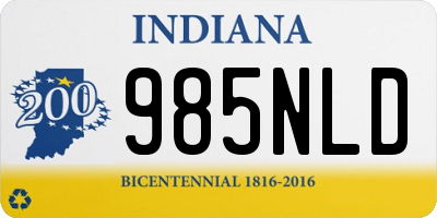 IN license plate 985NLD