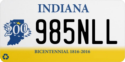IN license plate 985NLL