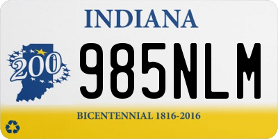 IN license plate 985NLM