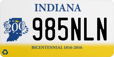 IN license plate 985NLN