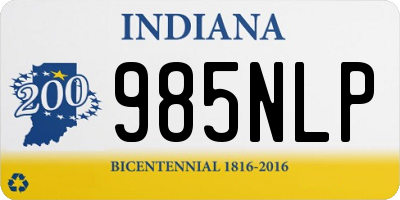 IN license plate 985NLP