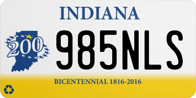 IN license plate 985NLS