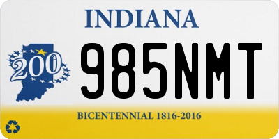 IN license plate 985NMT