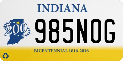 IN license plate 985NOG