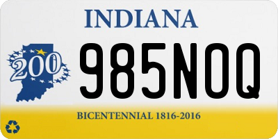 IN license plate 985NOQ