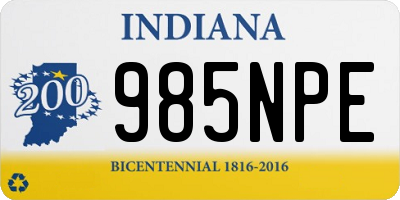 IN license plate 985NPE