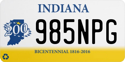 IN license plate 985NPG