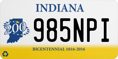 IN license plate 985NPI