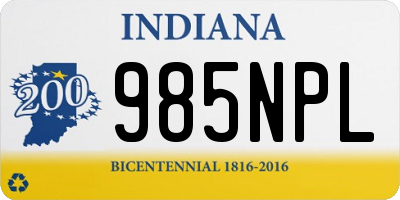 IN license plate 985NPL