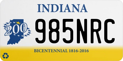 IN license plate 985NRC