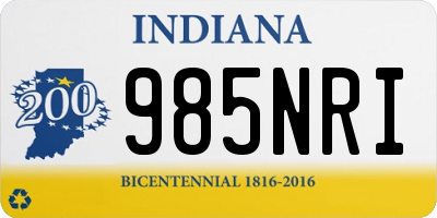 IN license plate 985NRI