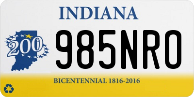 IN license plate 985NRO