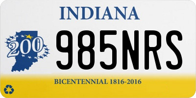 IN license plate 985NRS