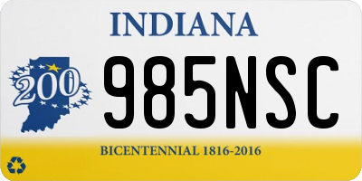 IN license plate 985NSC