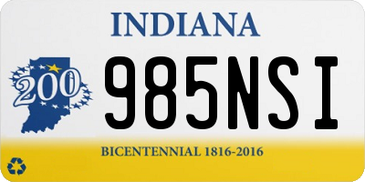 IN license plate 985NSI