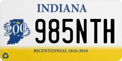 IN license plate 985NTH